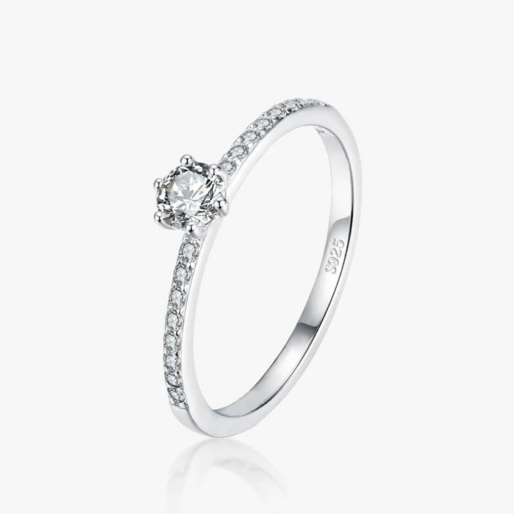 S925 Cubic Zirconia Sterling Silver Ring - NWT
